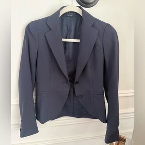 Theory Women's Dark Navy Blazer - Minimal Single-Breasted Jacket